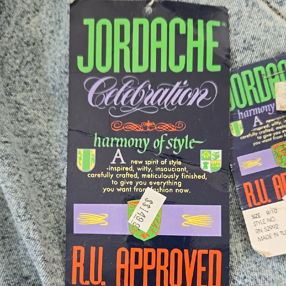 True 80s Vintage Jordache Bows  High-Waisted Denim Shorts Xs 00 0 Ribcage Retro